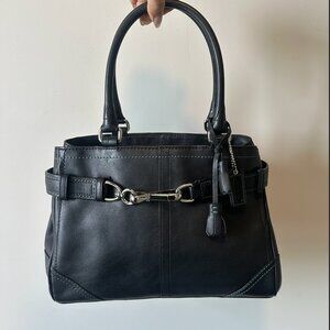Black leather Coach Bag
